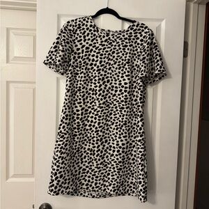 Ann Taylor Black and White Patterned Mini Dress